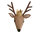 Beige Deer Head Wall Decoration