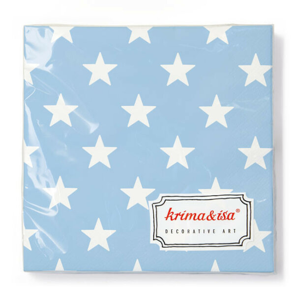 Light Blue Napkins with Stars