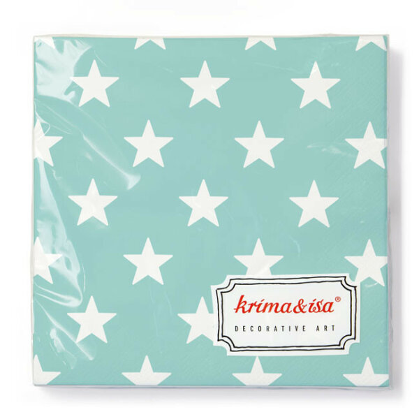 Turquoise Napkins with Stars