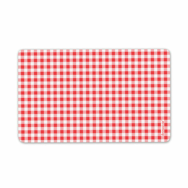 Breakfast Plate with Red Squares