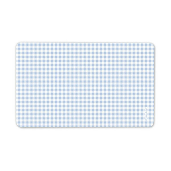 Breakfast Plate with Blue Squares