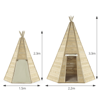 Plum Kinder Holz Tipi Zelt Hideaway