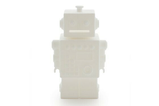 KG Design Robot Money Box White