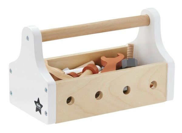 Wooden Tool Box in White