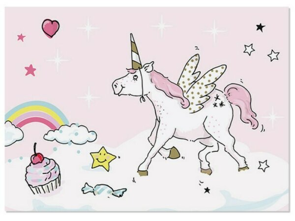 Postcard Golden Unicorn