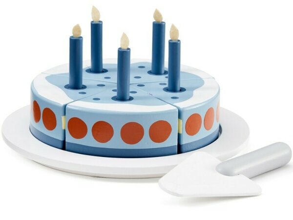 Kids Concept Birthday Cake Wood Blue