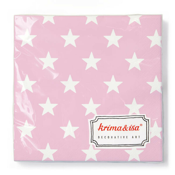 Lightpink Napkins with Stars