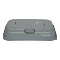 Funkybox Wet Wipe Dispenser To Go Dark Grey Kisses