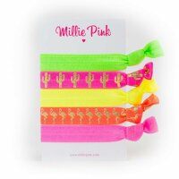 Millie Pink Elastische Haargummis Handgelenkbänder...