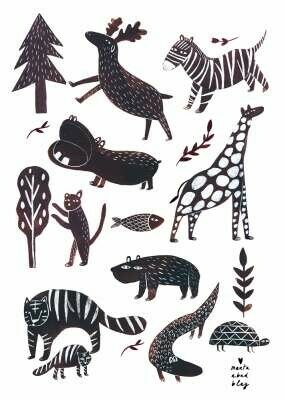 Marta Abad Blay Print Wild Animals - 50 x 70 cm