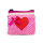 Flowery Canvas Bag with Pink Heart
