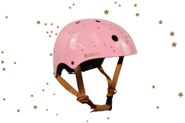 Bobbin Starling Kids Helmet Blossom Pink with Golden Stars