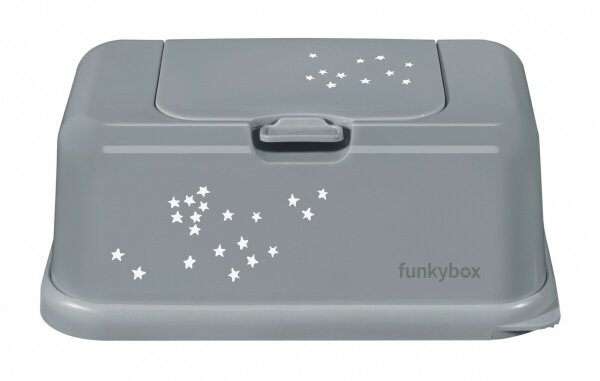 Funkybox Wet Wipe Dispenser Grey with Little Stars