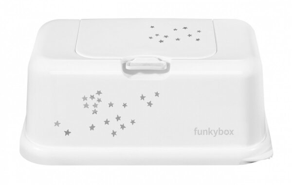 Funkybox Feuchttücherbox Weiß mit kleinen Sternen