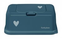 Funkybox Feuchttücherbox Petrol mit Herz