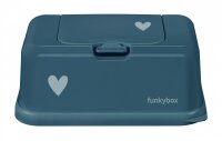 Funkybox Wet Wipe Dispenser Petrol with Little Heart