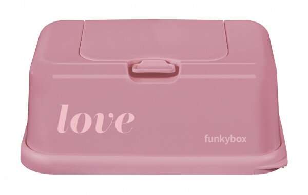 Funkybox Feuchttücherbox Vintage Pink mit Love