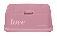 Funkybox Feuchttücherbox Vintage Pink mit Love