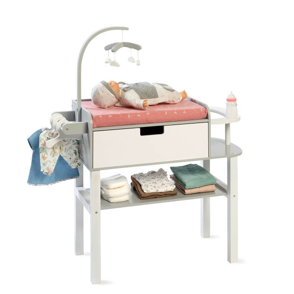 Musterkind Doll Changing Table Viola in Grey White