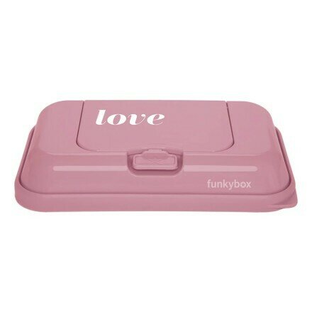 Funkybox Wet Wipe Dispenser To Go Vintage Pink with Love