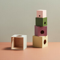 Kids Concept Edvin Wooden Stacking Cube Boxes
