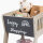 Musterkind Wooden Shopping Trolley Rubus Warm Grey Natural